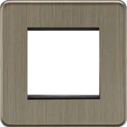 Antique Brass 2G Modular Faceplate - Antique Brass - Antique Brass 2G Modular Faceplate - Antique Brass