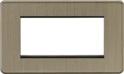 Antique Brass 4G Modular Faceplate - Antique Brass - Antique Brass 4G Modular Faceplate - Antique Brass