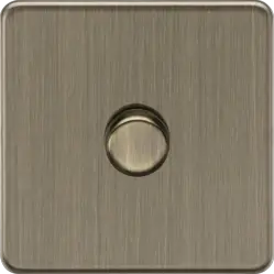 Antique Brass 1G 2-way 10-200W (5-150W LED) Intelligent dimmer - Antique Brass - Antique Brass 1G 2-way 10-200W (5-150W LED) Intelligent dimmer - Antique Brass