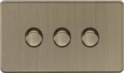 Antique Brass 3G 2-way 10-200W (5-150W LED) Intelligent dimmer - Antique Brass - Antique Brass 3G 2-way 10-200W (5-150W LED) Intelligent dimmer - Antique Brass