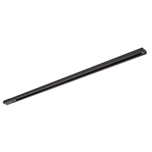 Black LED linear lighting track for modern electrical lighting systems
