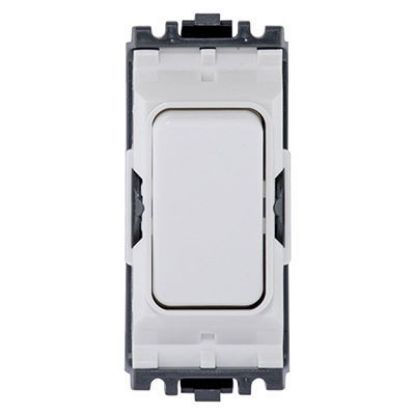 Single pole 2-way white light switch electrical wiring accessory for UK homes