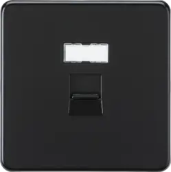ml matt black UTP CAT6a RJ45 Network Outlet - Matt Black - ml matt black UTP CAT6a RJ45 Network Outlet - Matt Black