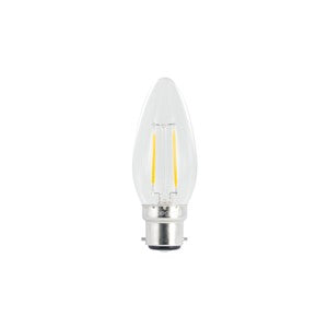 Integral OMNI FILAMENT CANDLE BULB B22 250LM 2.0W 2700K NON-DIMM 320 BEAM CLEAR FULL GLASS INTEGRAL - Integral OMNI FILAMENT CANDLE BULB B22 250LM 2.0W 2700K NON-DIMM 320 BEAM CLEAR FULL GLASS INTEGRAL
