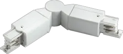 ml track light K-LINE 230V 3-Circuit Track Angle Connector - White - ml track light K-LINE 230V 3-Circuit Track Angle Connector - White