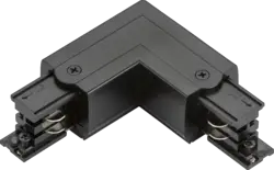 ml track light K-LINE 230V 3-Circuit Track Left L-Connector - Black - ml track light K-LINE 230V 3-Circuit Track Left L-Connector - Black