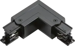 ml track light K-LINE 230V 3-Circuit Track Right L-Connector - Black - ml track light K-LINE 230V 3-Circuit Track Right L-Connector - Black
