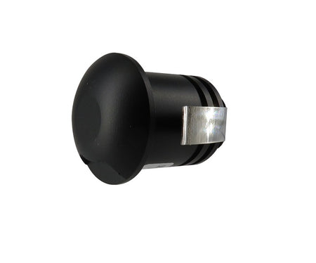 Black LED wall light fitting with metal bracket, modern electrical lighting accessory
