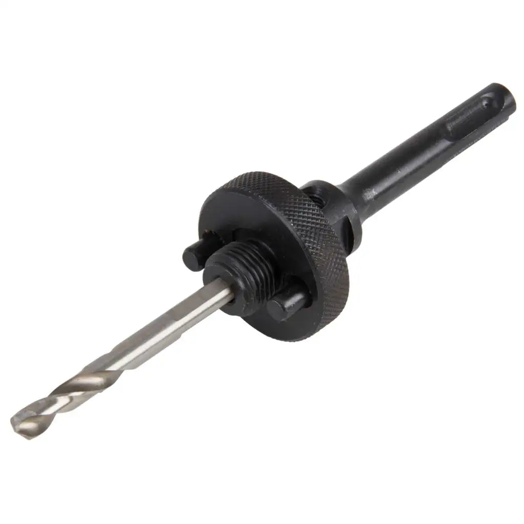 SDS shank hole saw arbor with pilot drill bit for electrical wiring installations