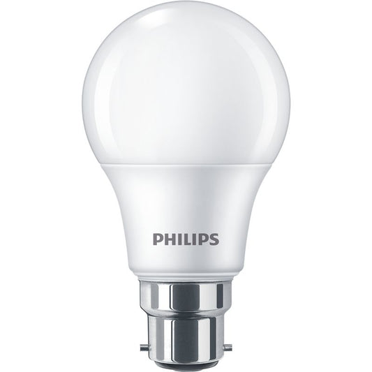 Philips LED light bulb A60 B22 bayonet cap, energy-efficient white lamp
