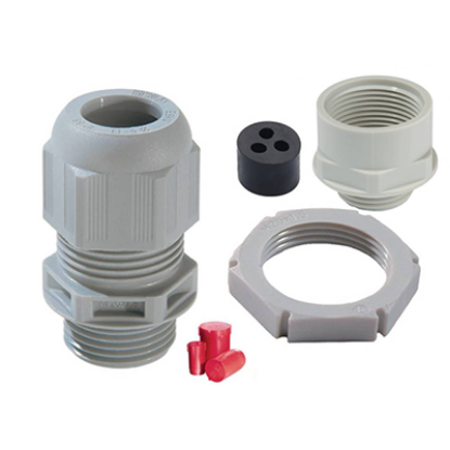 40mm plastic cable gland tail kit with nuts and seals for electrical wiring