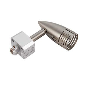 Modern LED spotlight track light with brushed metal finish, ideal for home lighting
