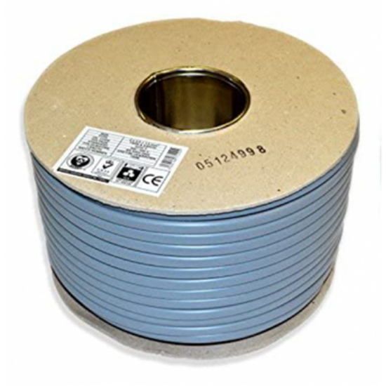 15mm three core earth grey PVC electrical cable roll, 100m length, with label