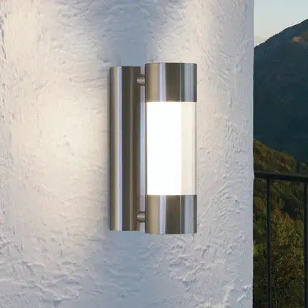 Robledo LED outdoor wall light in stainless steel