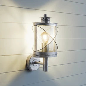 Hilburn 1 outdoor wall light, decorative lampshade