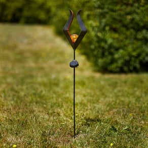 48702 LED solar ground spike light, glass ball