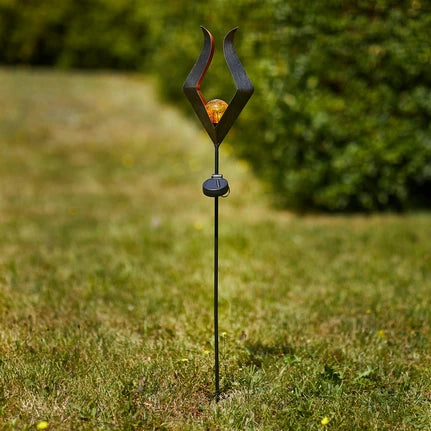 48702 LED solar ground spike light, glass ball