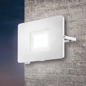 Faedo 3 LED outdoor spotlight in white, 50 W