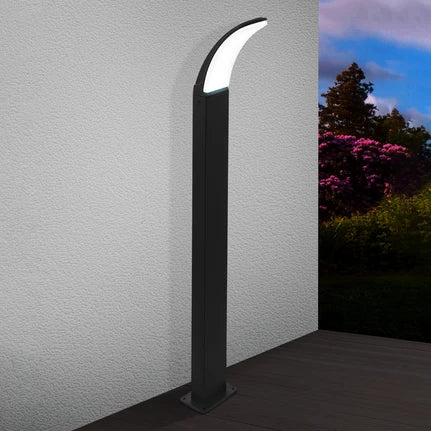 Fiumicino LED path lamp in a curved shape