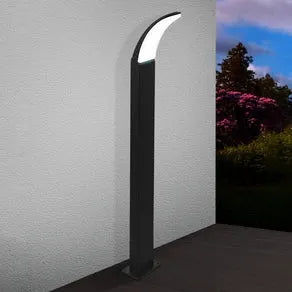 Fiumicino LED path lamp in a curved shape