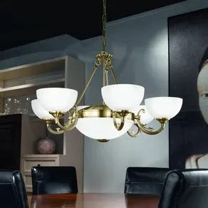 Savy hanging light with eight bulbs