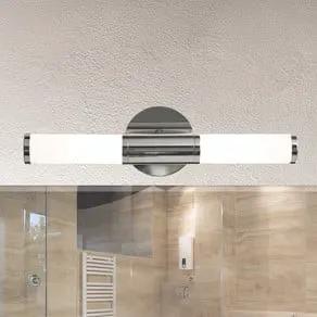 Appealing wall light Palmo, 2-bulb chrome