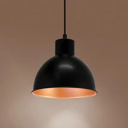 Andrin Black Pendant Lamp - Copper Interior