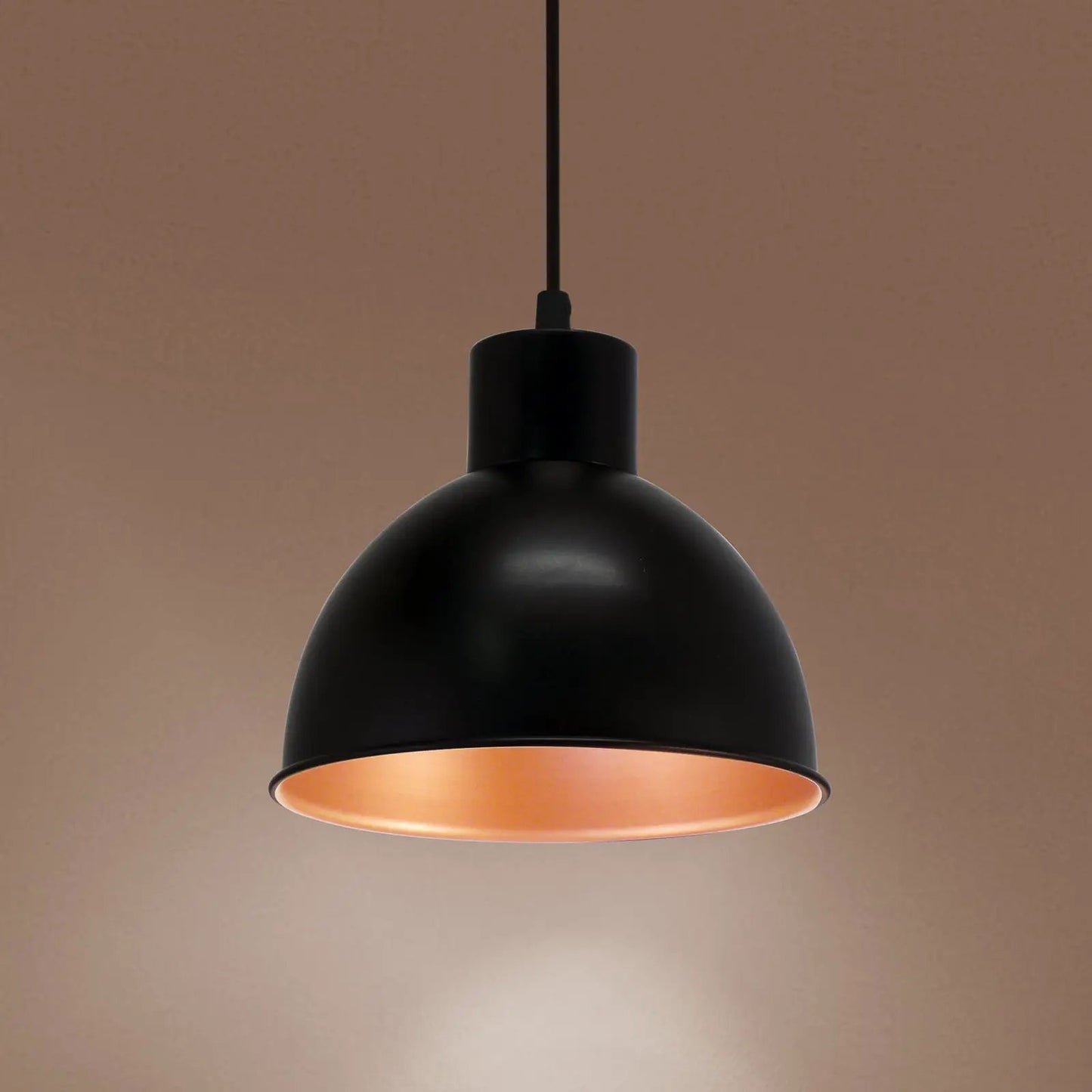 Andrin Black Pendant Lamp - Copper Interior
