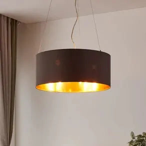 Maserlo fabric hanging light, cappuccino, 53 cm