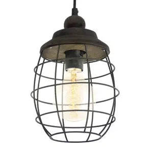 Rustic-design Bampton hanging light