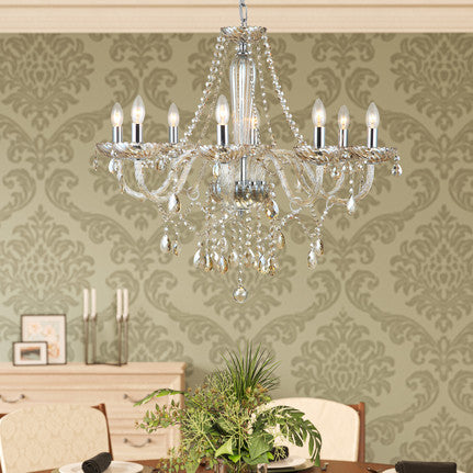 Cognac-coloured glass Basilano chandelier