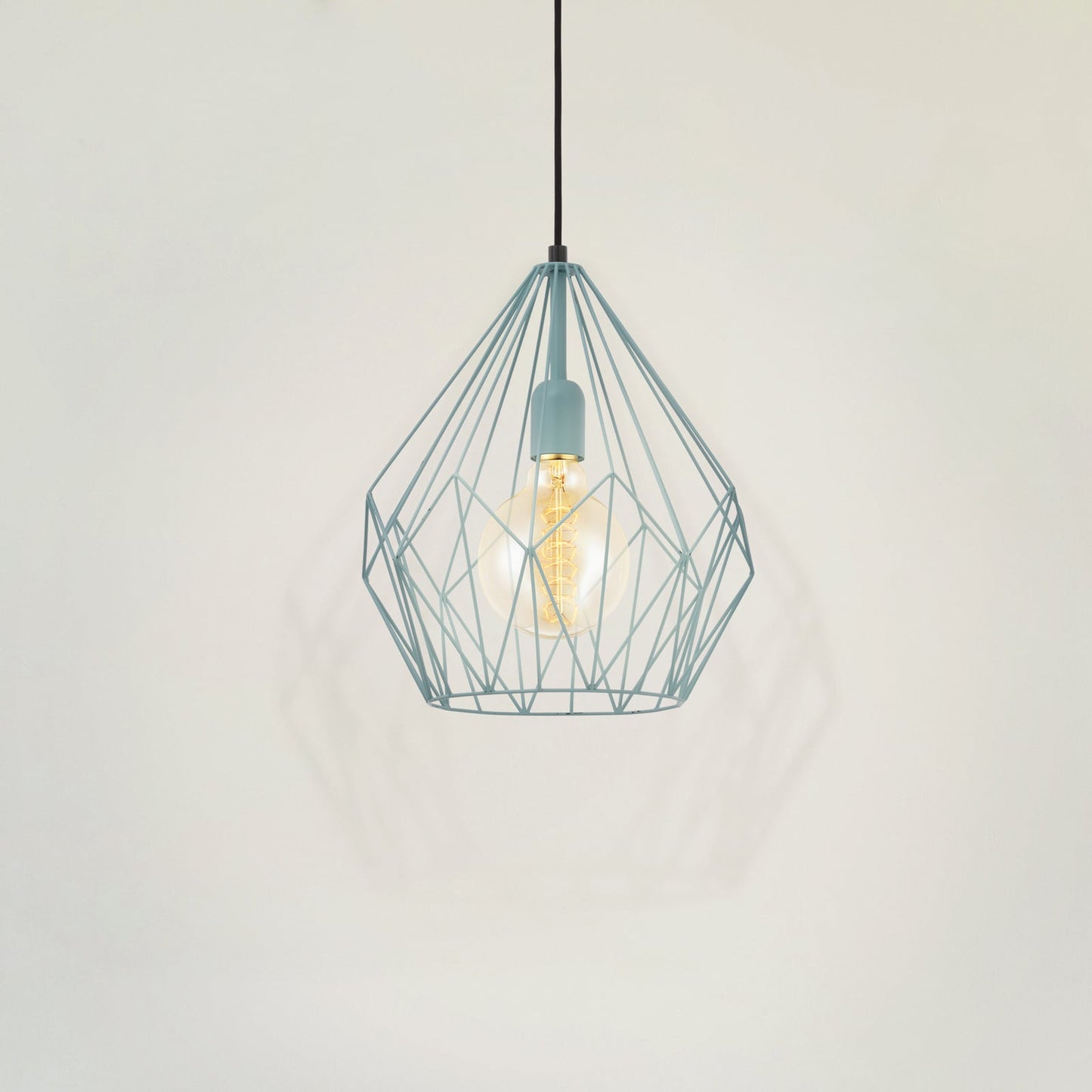 Carlton hanging light, vintage, mint green Ø 31cm
