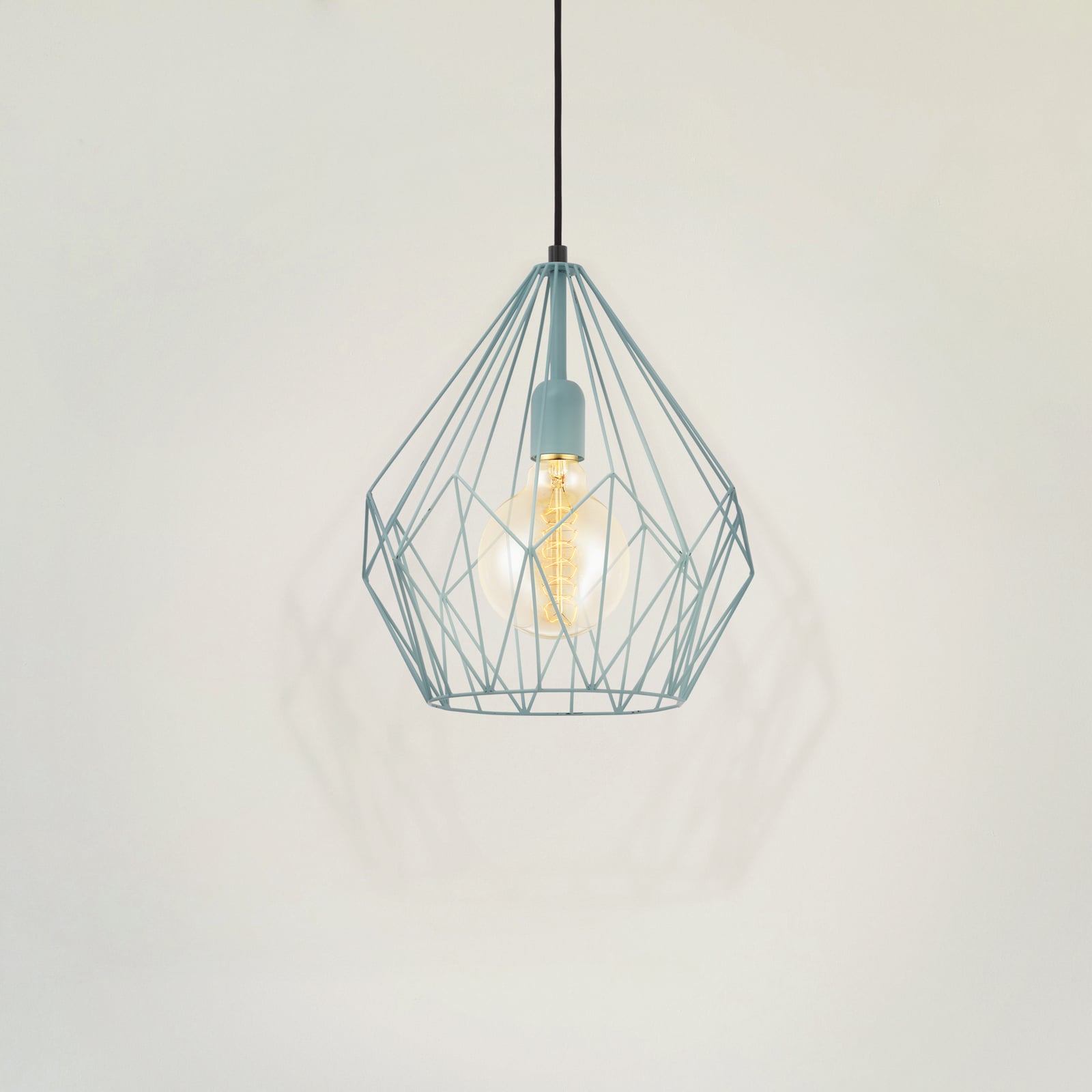 Carlton hanging light, vintage, mint green Ø 31cm