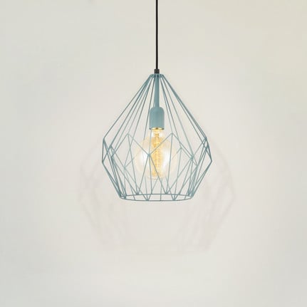 Carlton hanging light, vintage, mint green Ø 31cm