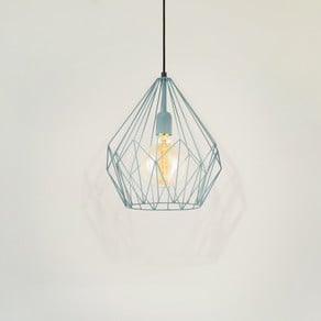Carlton hanging light, vintage, mint green Ø 31cm