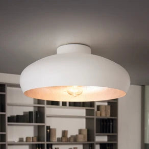 Mogano ceiling lamp made of metal, Ø 40 cm, white