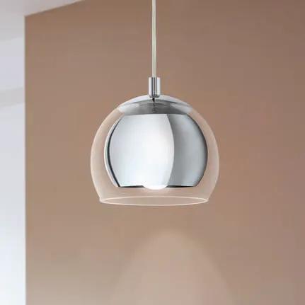 Rocamar 1-bulb pendant light in chrome