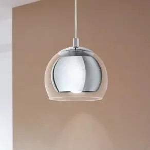Rocamar 1-bulb pendant light in chrome