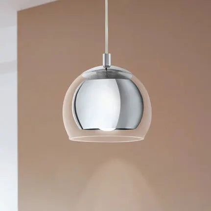Rocamar 1-bulb pendant light in chrome