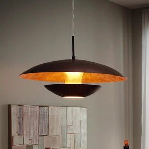 Brown-gold lacquered Nuvano pendant light