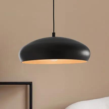 Mogano pendant light with metal shade, black