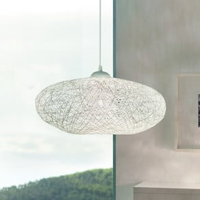 Fabric Campilo hanging light in white