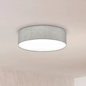 Grey Pasteri ceiling lamp with linen shade 57 cm