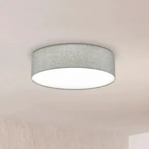 Grey Pasteri ceiling lamp with linen shade 57 cm