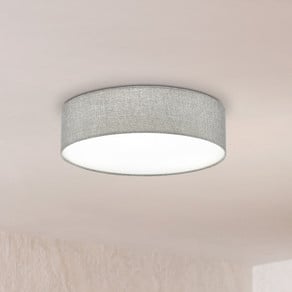 Grey Pasteri ceiling lamp with linen shade 57 cm