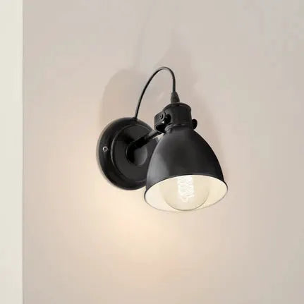 Priddy vintage wall lamp, black