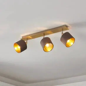 Valbiano ceiling lamp cappuccino and gold, 3-bulb