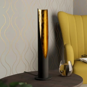 Barbotto LED table lamp in black and gold