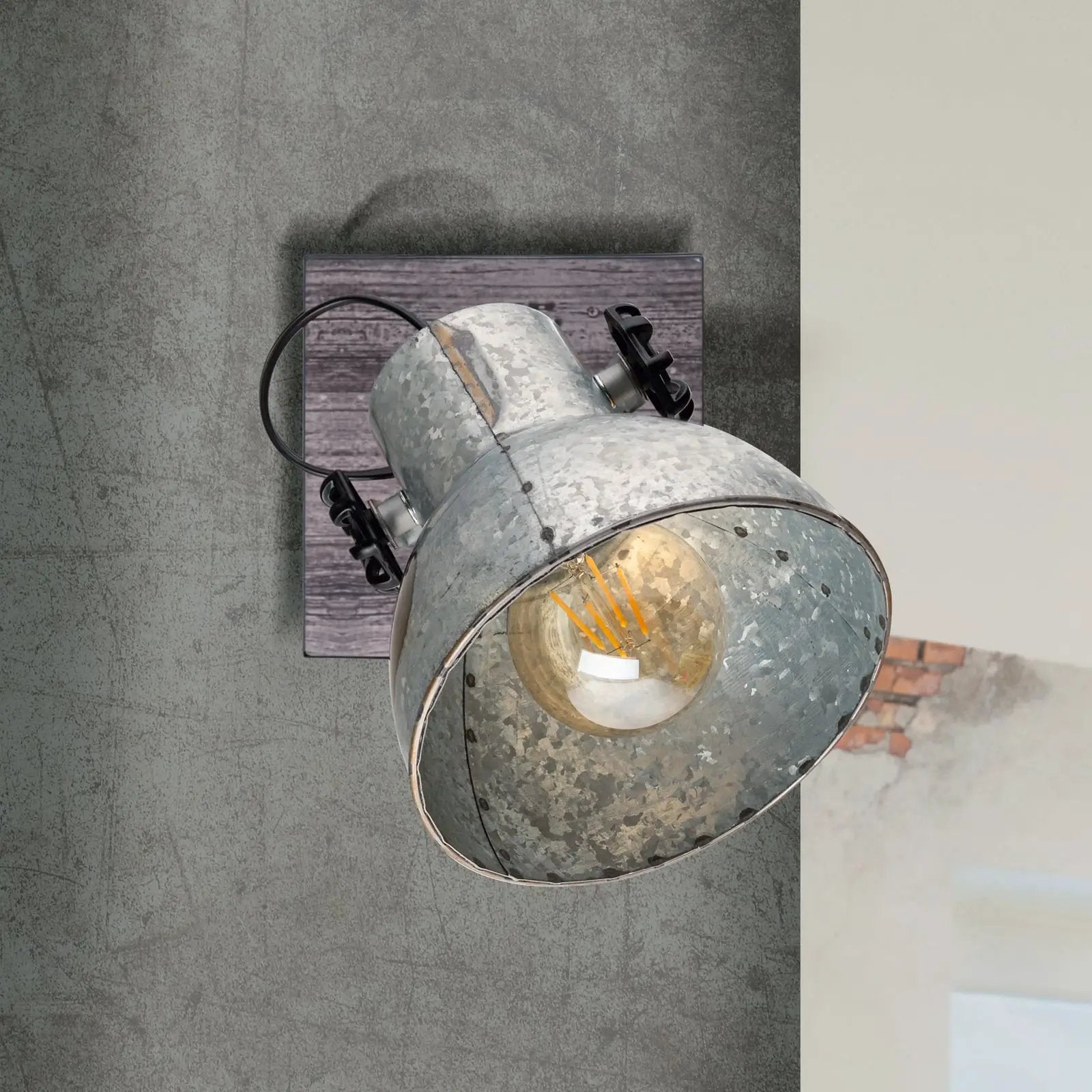 Barnstaple industrial design ceiling light, 1-bulb