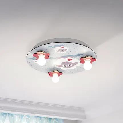 Lalelu ceiling light round, 3-bulb